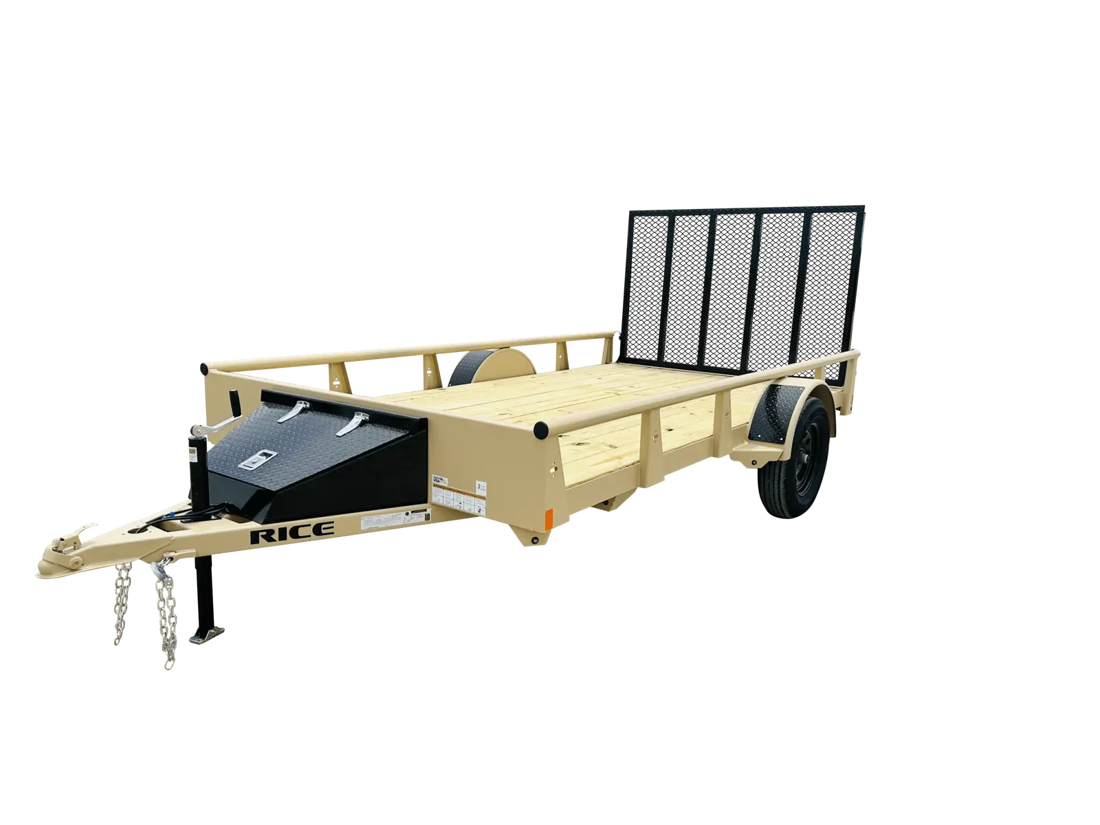 Single Axle Pipe Top Rail trailer
