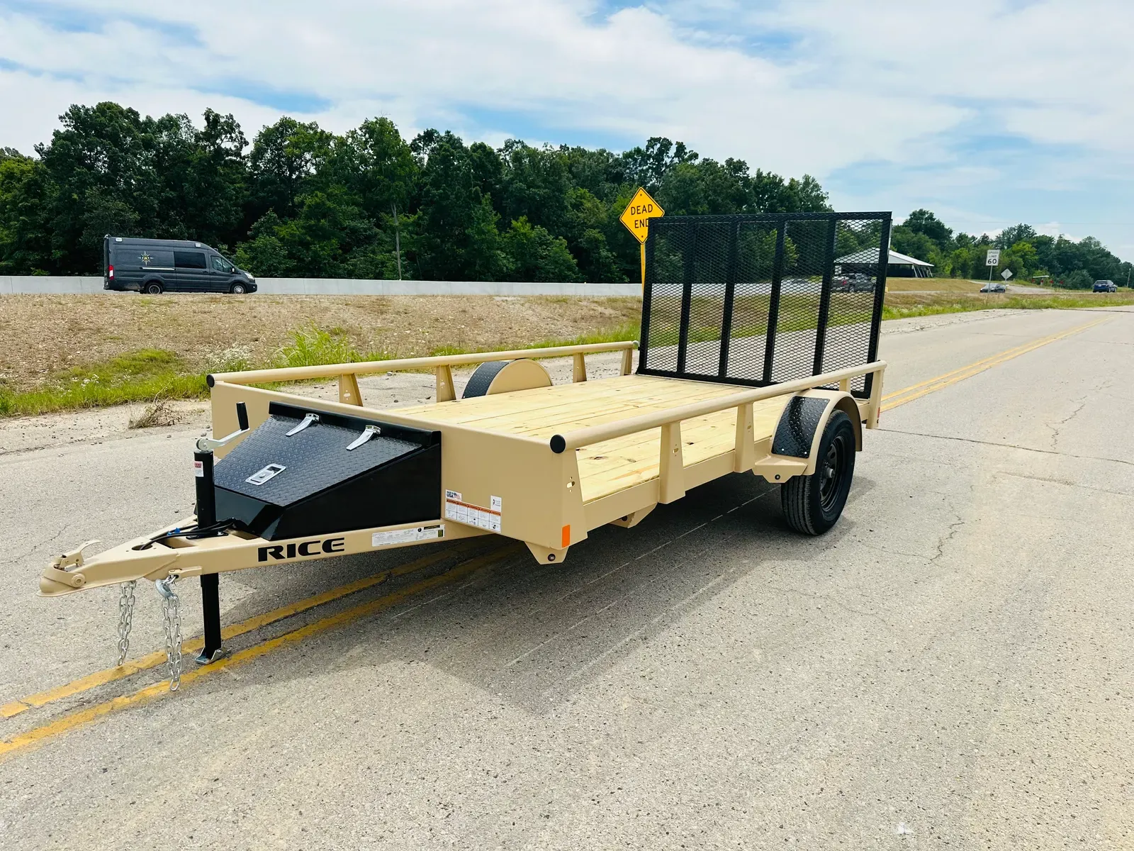Single Axle Pipe Top Rail trailer